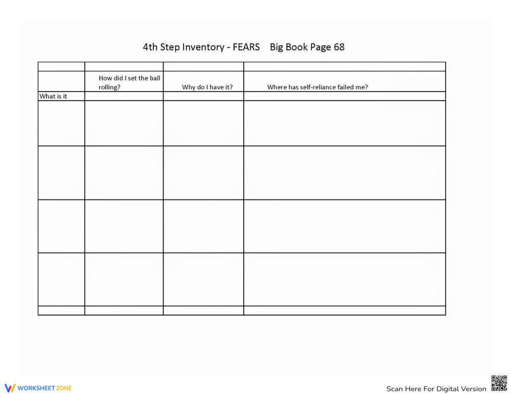 Free Fourth Step Worksheet Download Free Fourth Step Worksheet Png 