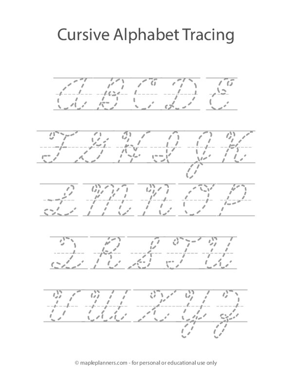 Free Free Printable Cursive Worksheet Az Download Free Free Printable 
