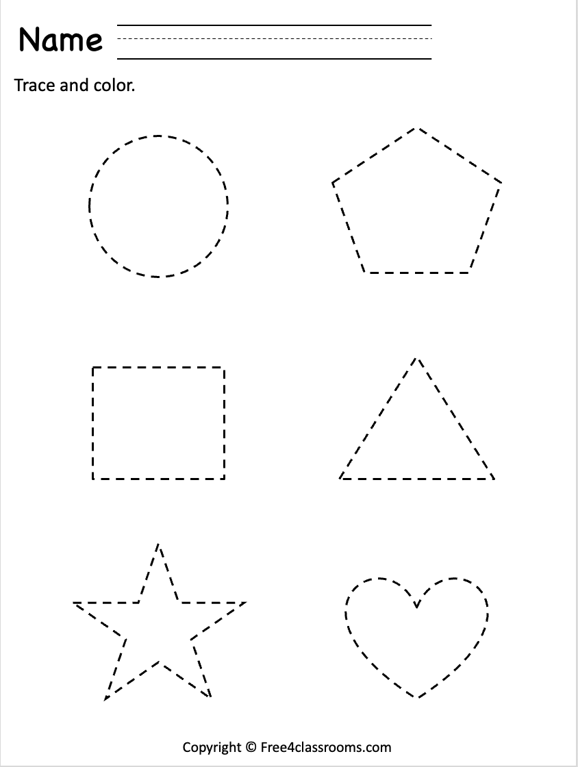Free Free Printable Kindergarten Worksheet Shapes Download Free Free 