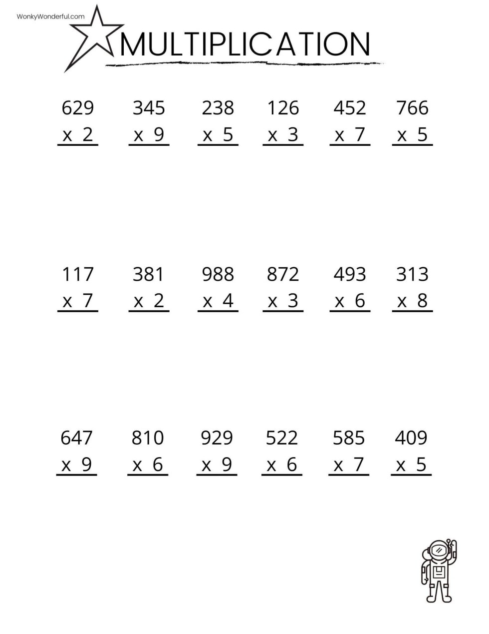Free Free Printable Multiplication Worksheets For Middle School 