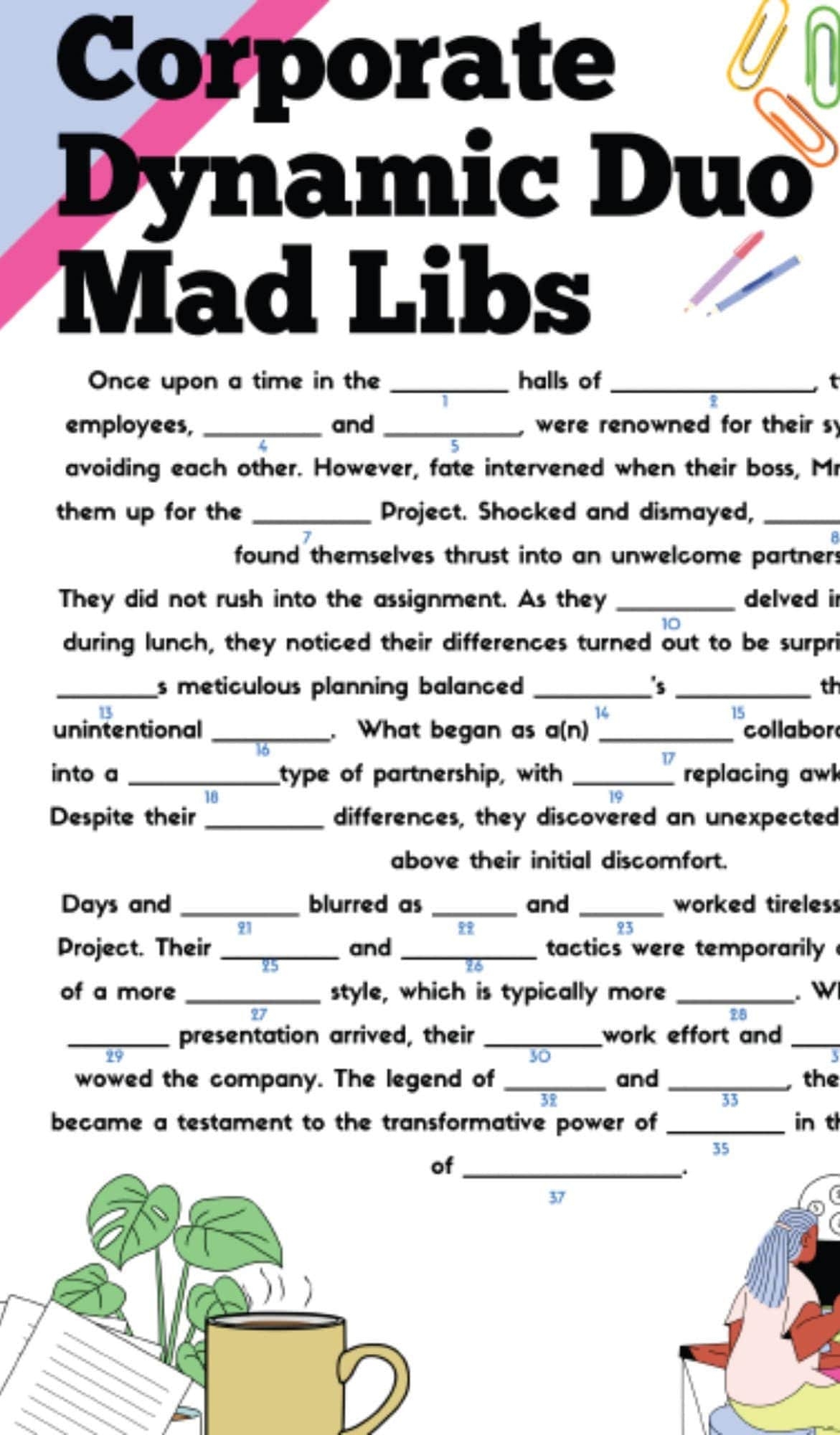 Free Free Printable Office Mad Libs Download Free Free Printable 