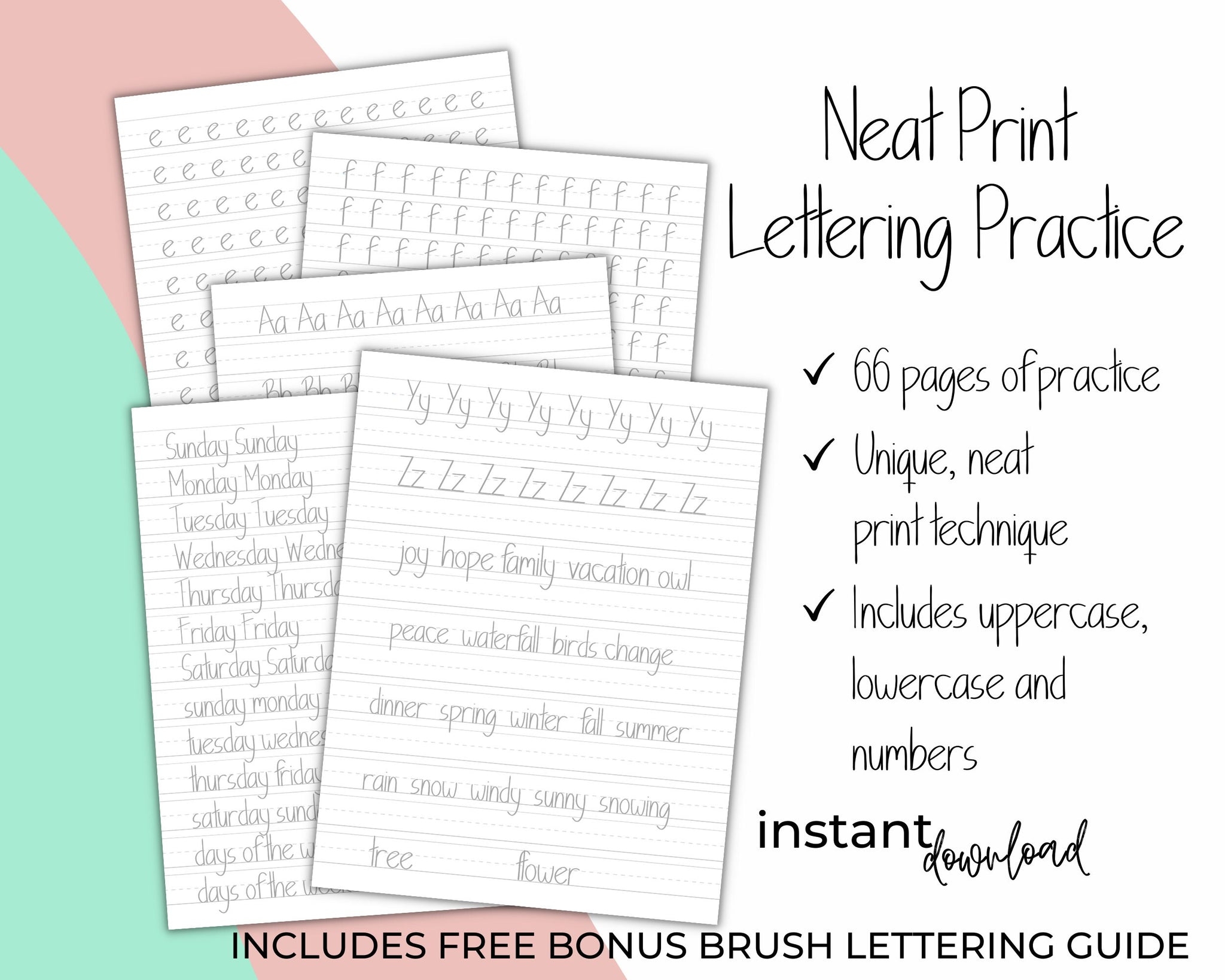 Free Handwriting Practice Worksheets Create Printables Worksheets 
