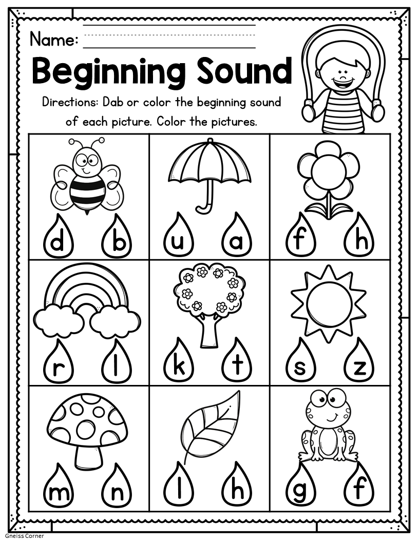 Free Learning Worksheets For Kindergarteners