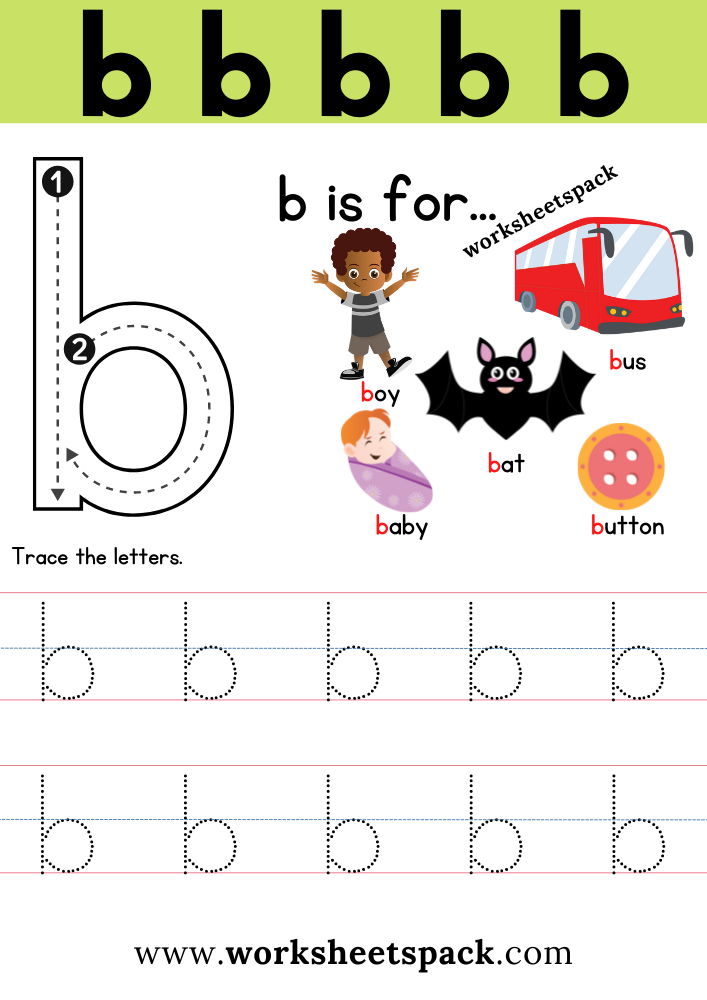 Free Letter B Printable Worksheets Worksheetspack