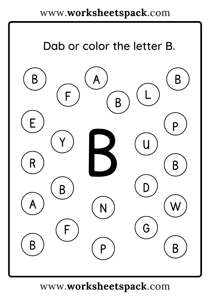 Free Letter B Printable Worksheets Worksheetspack