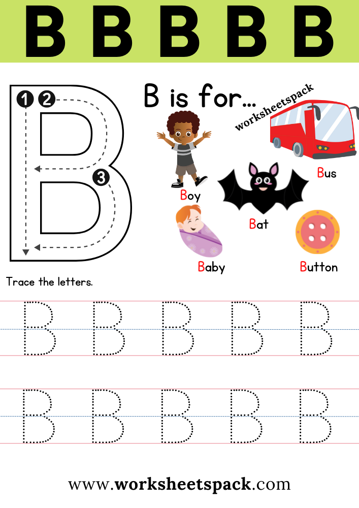 Free Letter B Printable Worksheets Worksheetspack Letter B Worksheets 