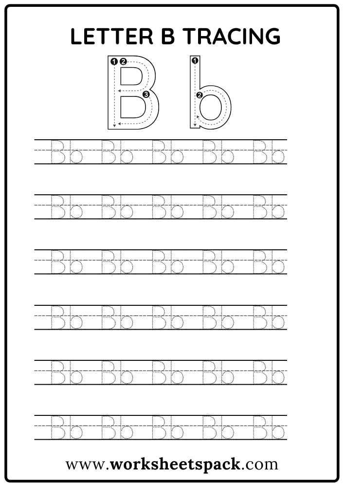 Free Letter B Printable Worksheets Worksheetspack