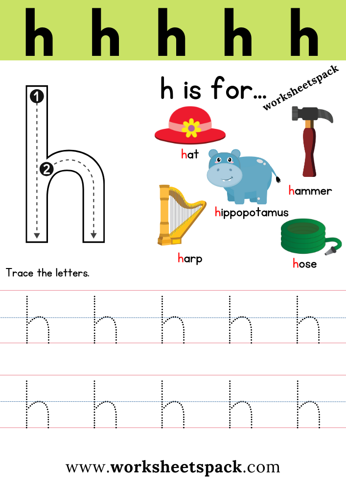 Free Letter H Printable Worksheets Printable And Online Worksheets 
