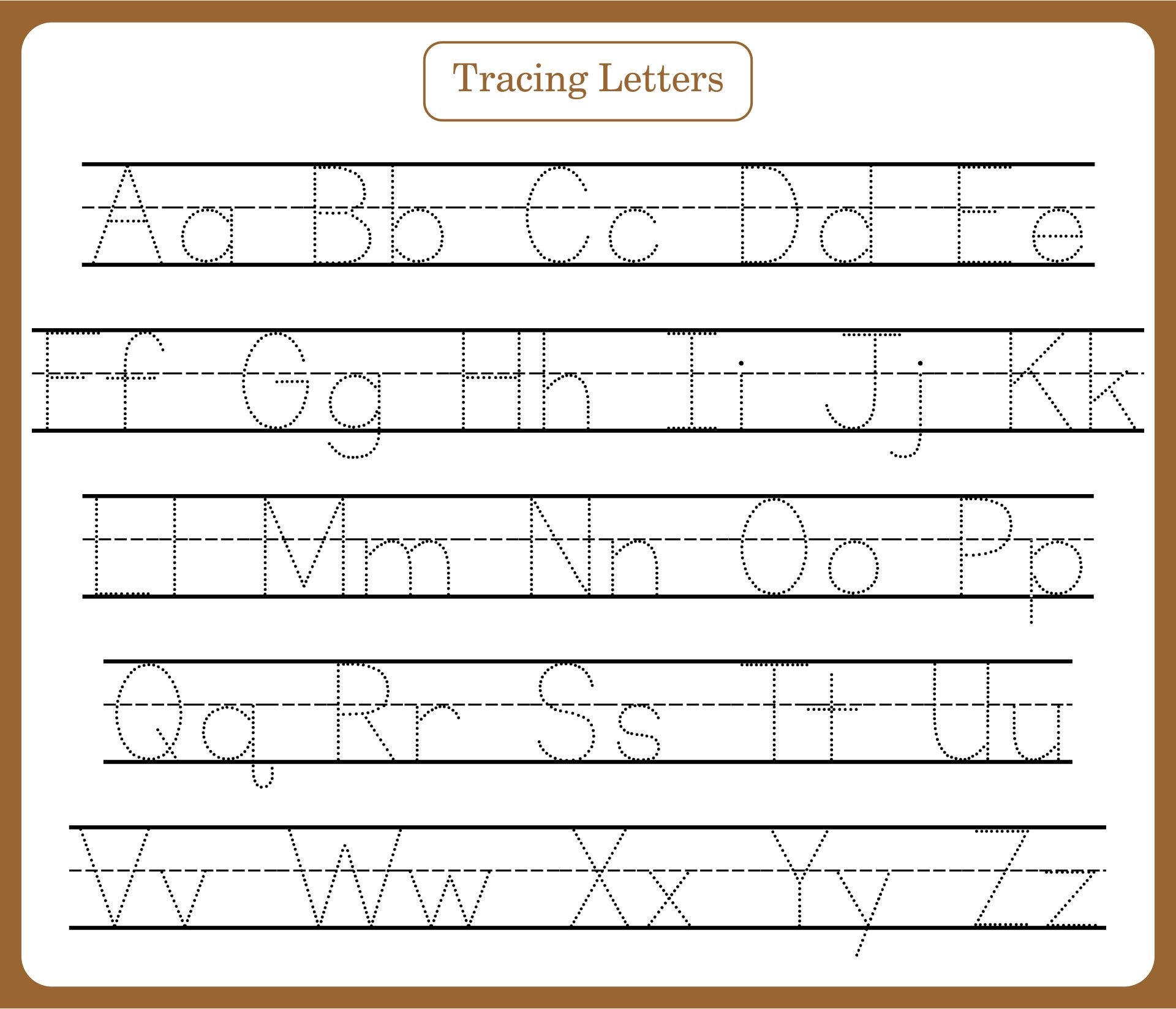 Free Letter Tracing Worksheets