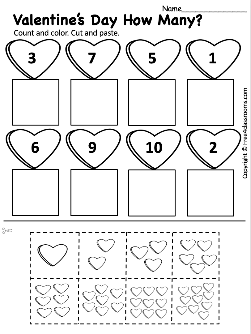 Free Preschool Worksheet Printable Cut And Paste Valentine 39 s Day Free Preschool Worksheet Printable Cut And Paste Valentine 39 s Day