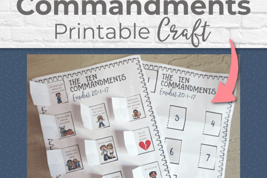 FREE Printable 10 Commandments Cootie Catcher Activity For Kids