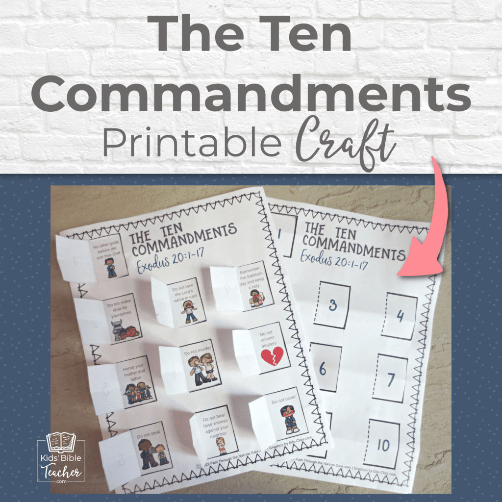 FREE Printable 10 Commandments Cootie Catcher Activity For Kids 