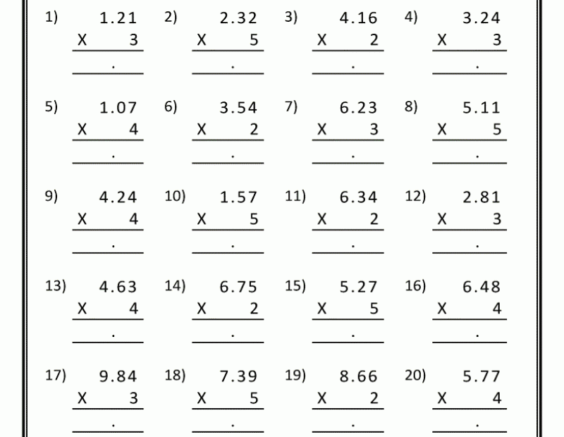 Free Printable 5th Grade Math Worksheets Math Worksheets Printable