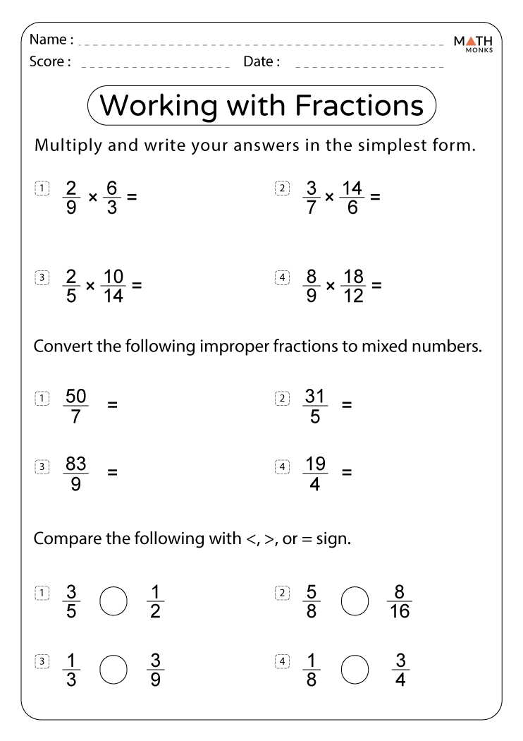 Free Printable 5th Grade Math Worksheets with Answers Mashup Math 