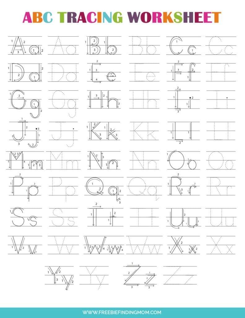 Free Printable Abc Tracing Worksheets 2 Alphabet Worksheets Free Bilarasa