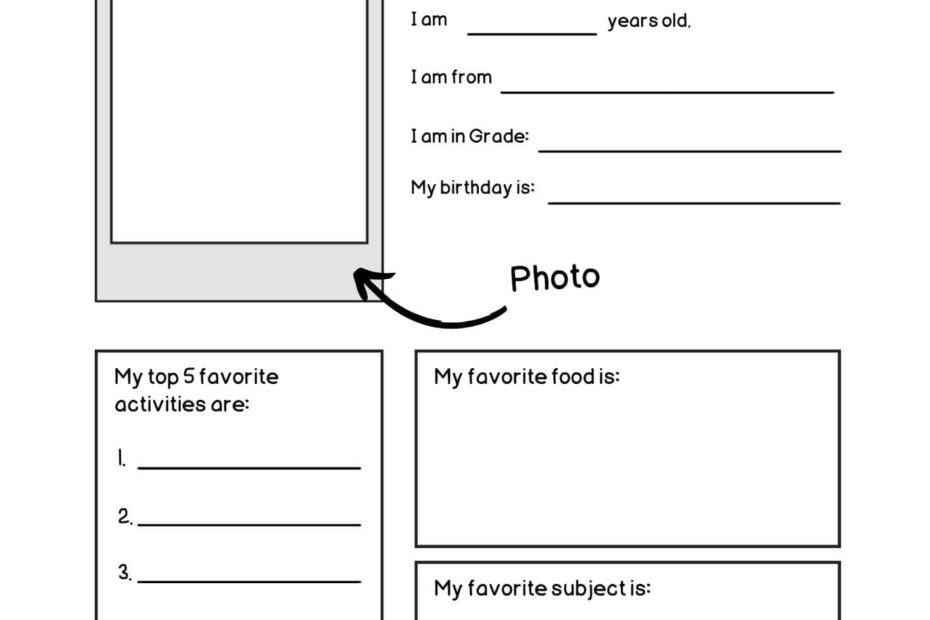 Free Printable All About Me Printable Poster Worksheet For 44 OFF