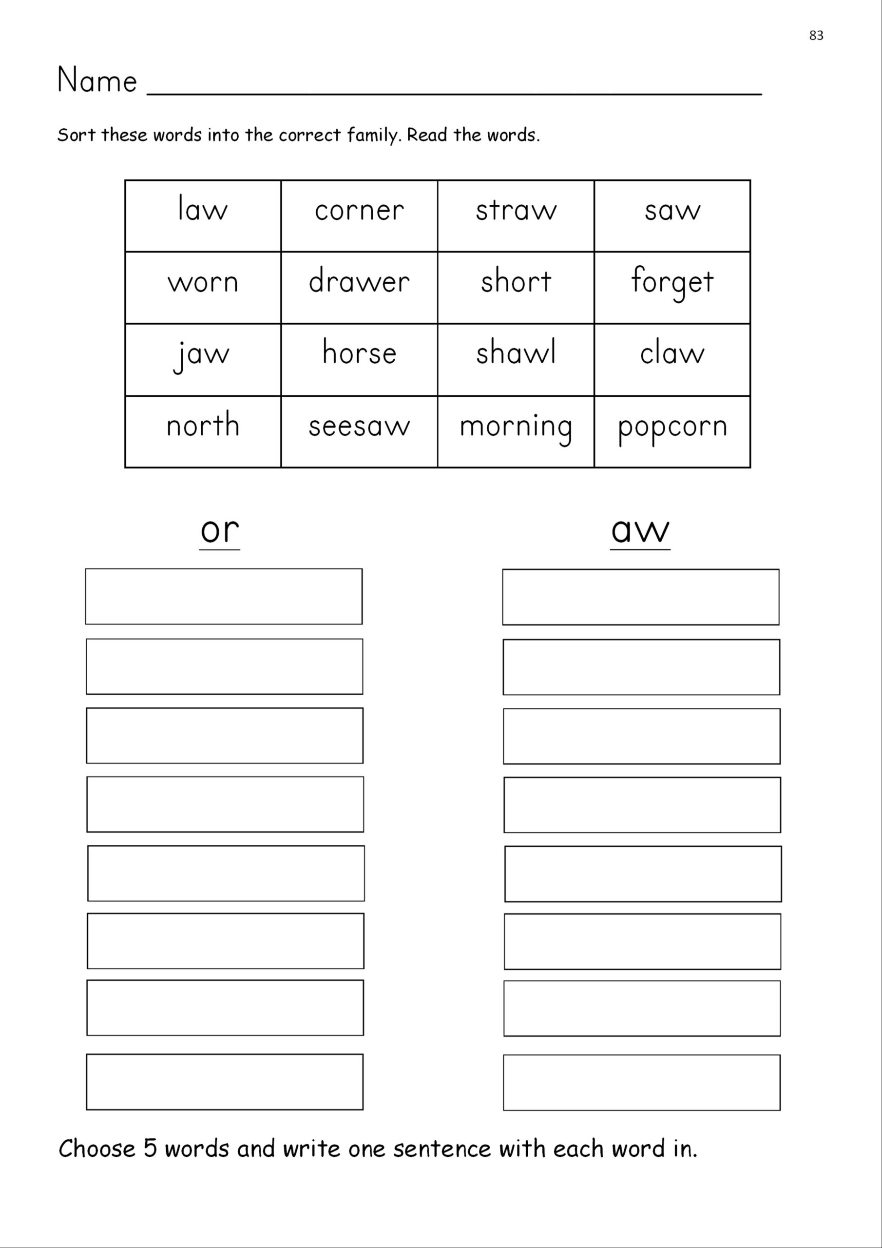 Free Printable Au Aw Worksheets Worksheets Printable Template
