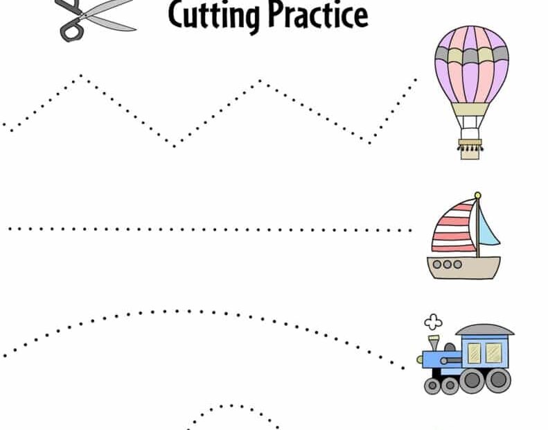 Free Printable Back To School Cutting Worksheets The Keeper Of