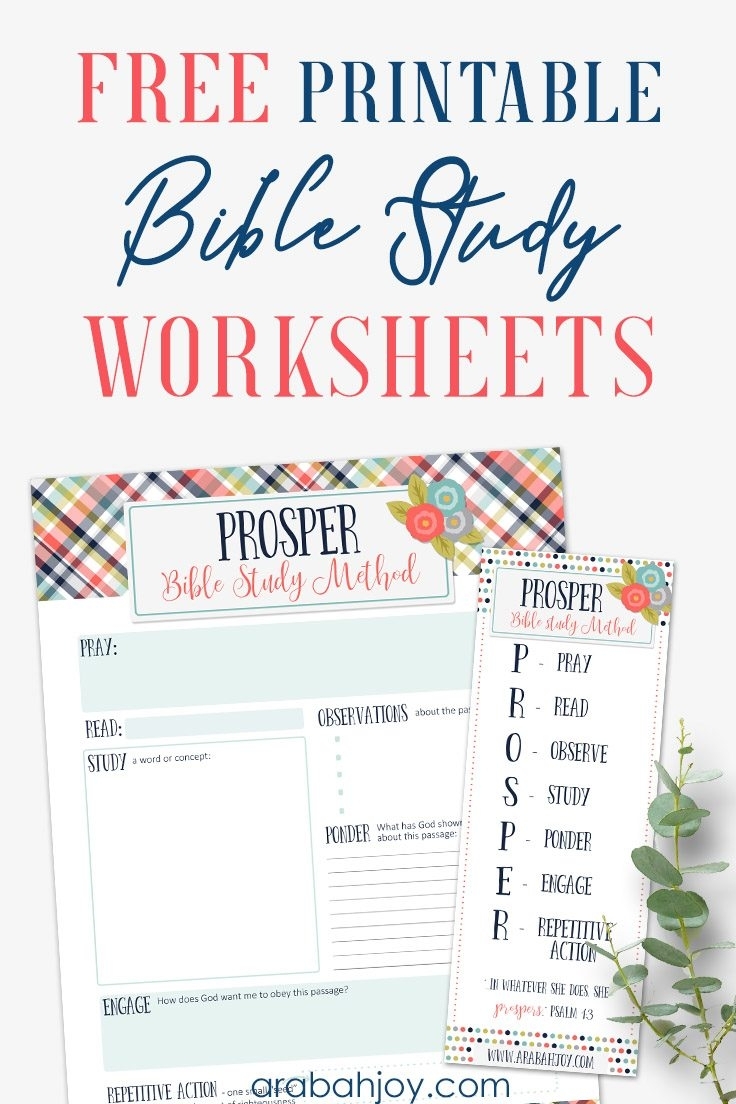 Free Printable Bible Study Worksheets Pdf We Love Printables