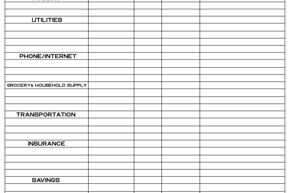 Free Printable Budget Templates Simply Love Printables Worksheets