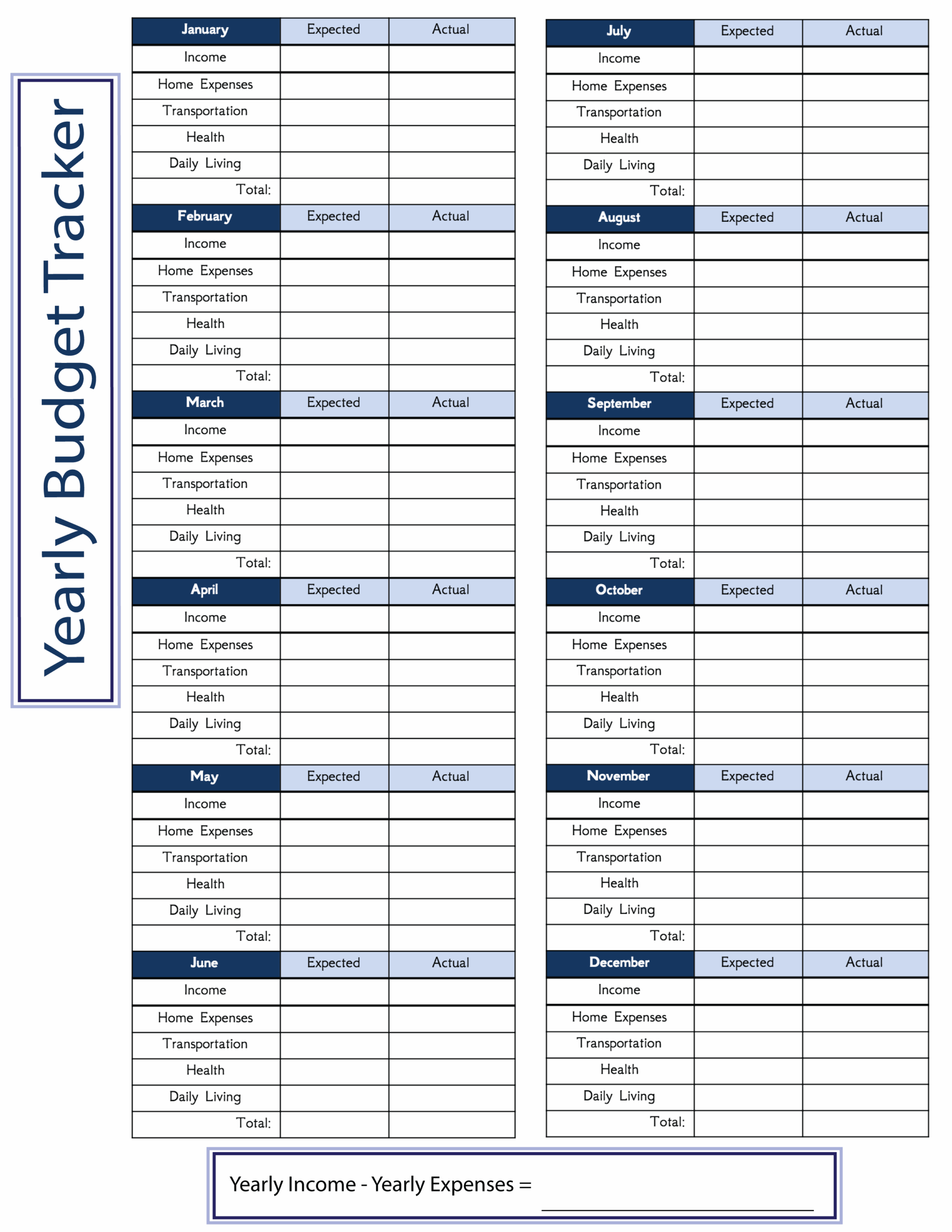 Free Printable Budget Worksheets Templates Printable