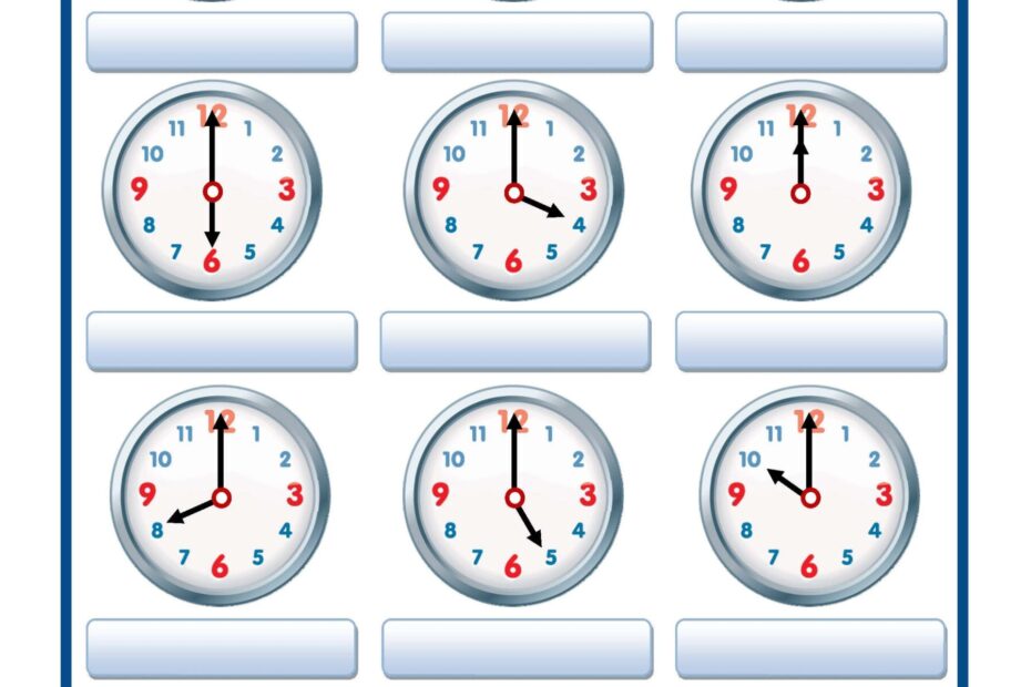 Free Printable Clock Worksheets Printable Worksheets