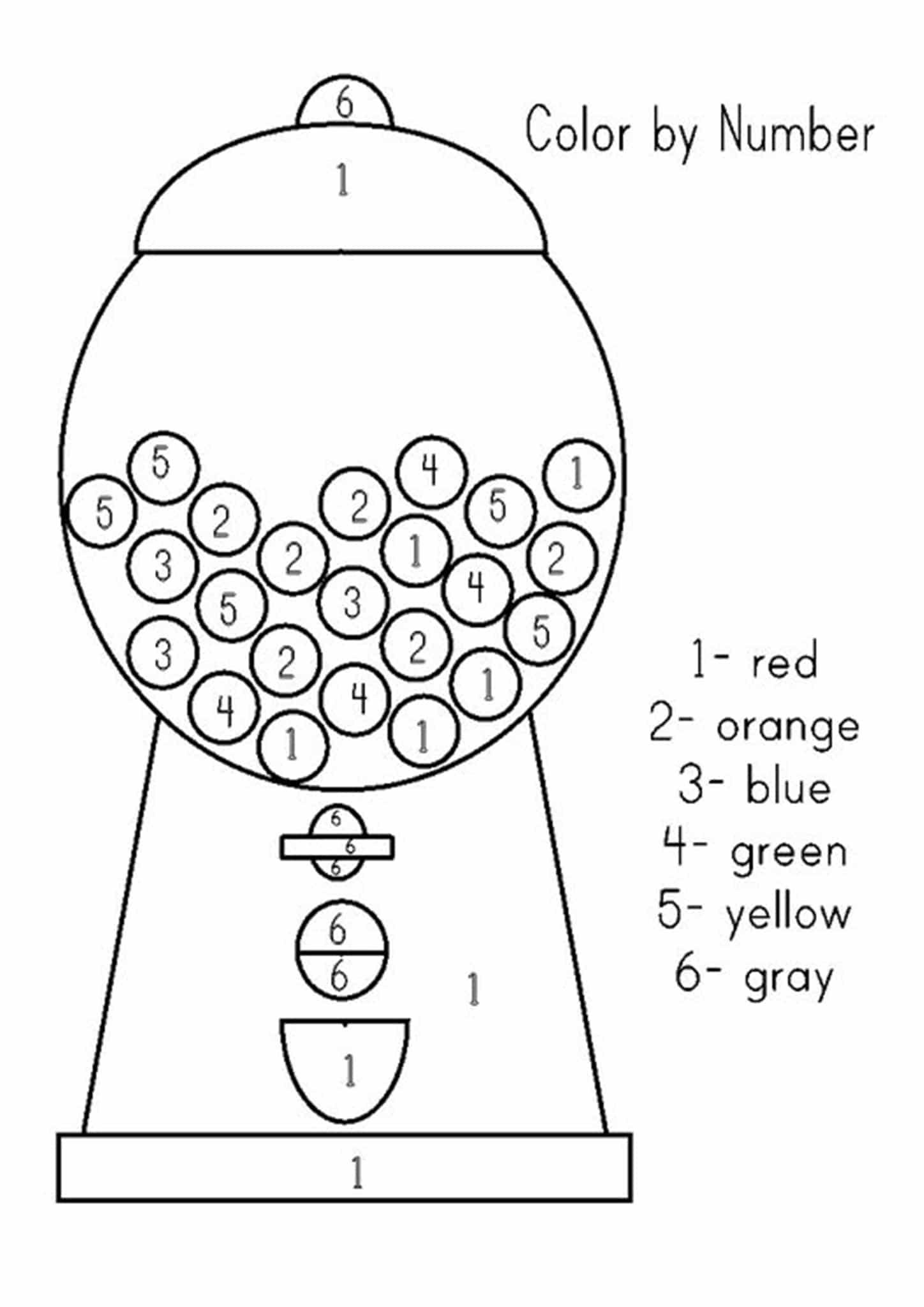 Free Printable Color By Number Worksheets For Kindergarten Tulamama