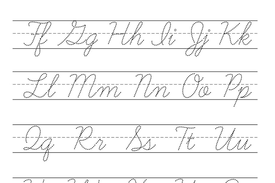 Free Printable Cursive Alphabet Printable Worksheets
