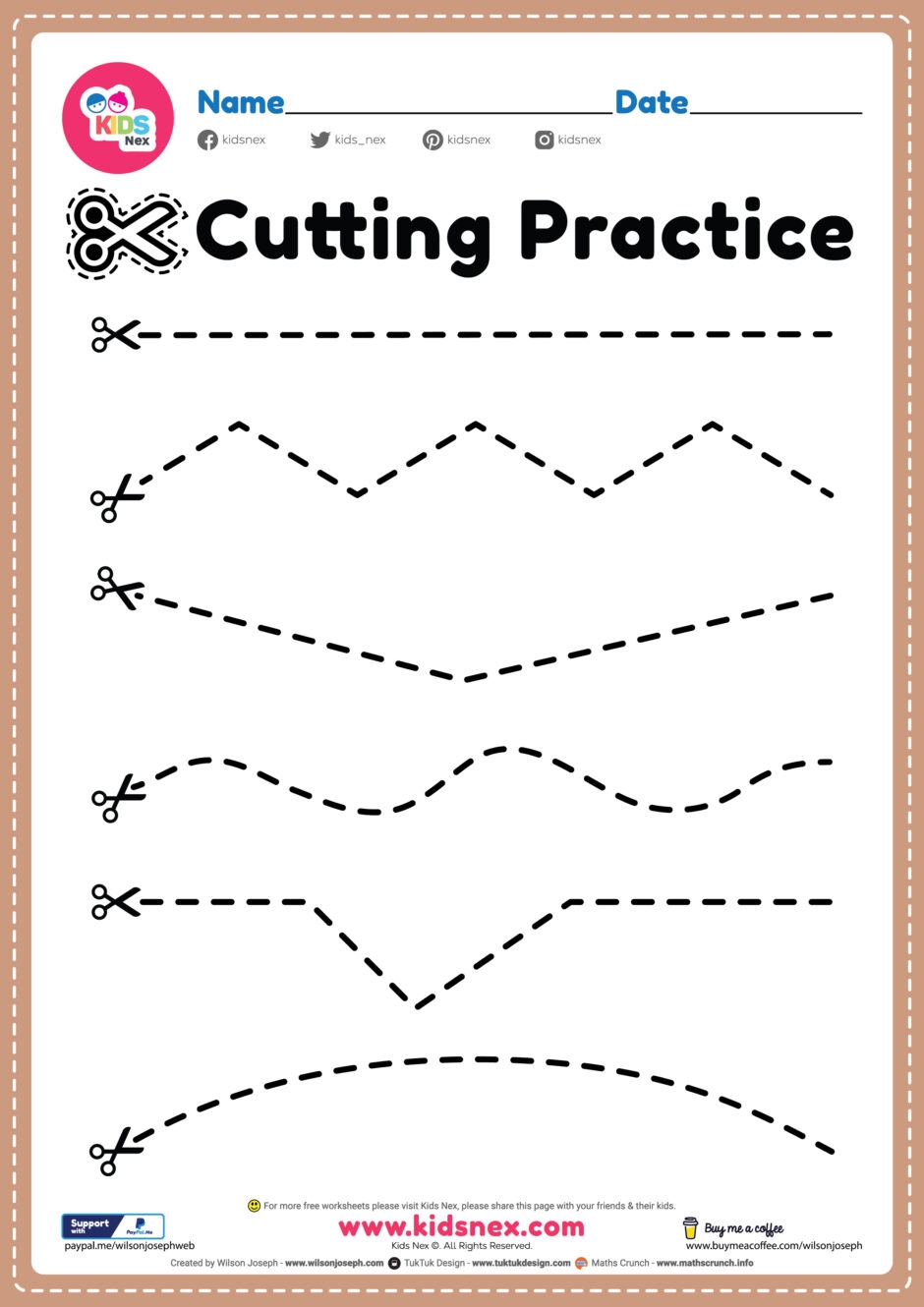 Free Printable Cutting Worksheets Free Printable Cutting Worksheets