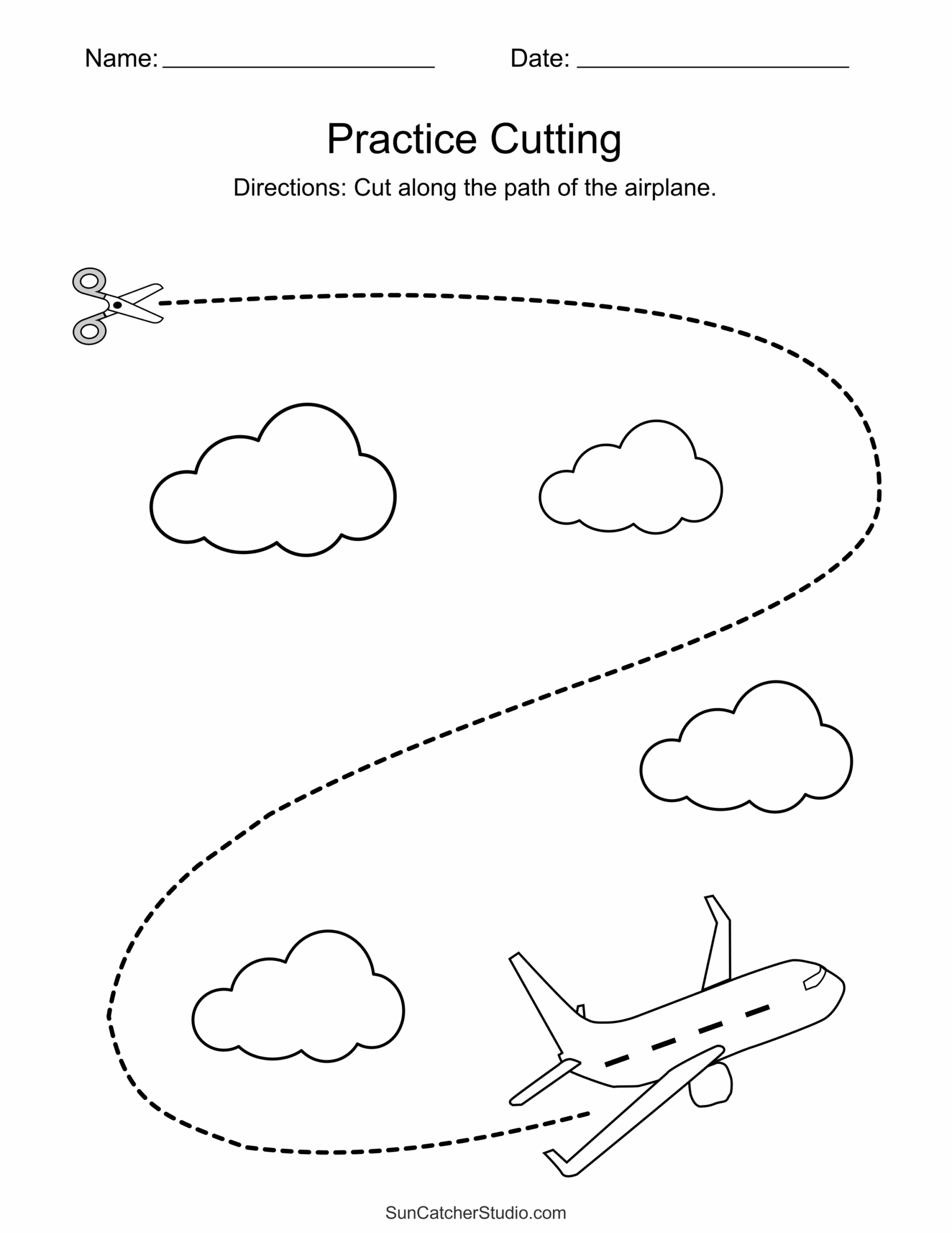 Free Printable Cutting Worksheets For Preschoolers The Hollydog 