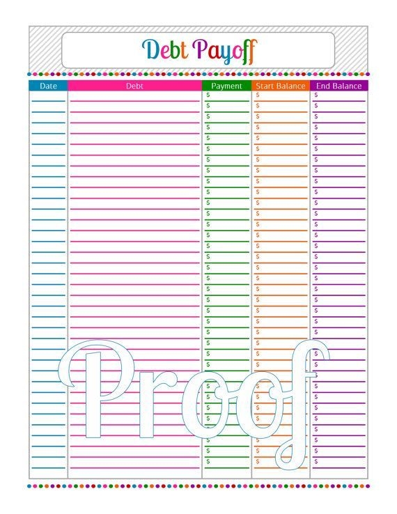 Free Printable Debt Payoff Worksheet Pdf Printable Word Searches