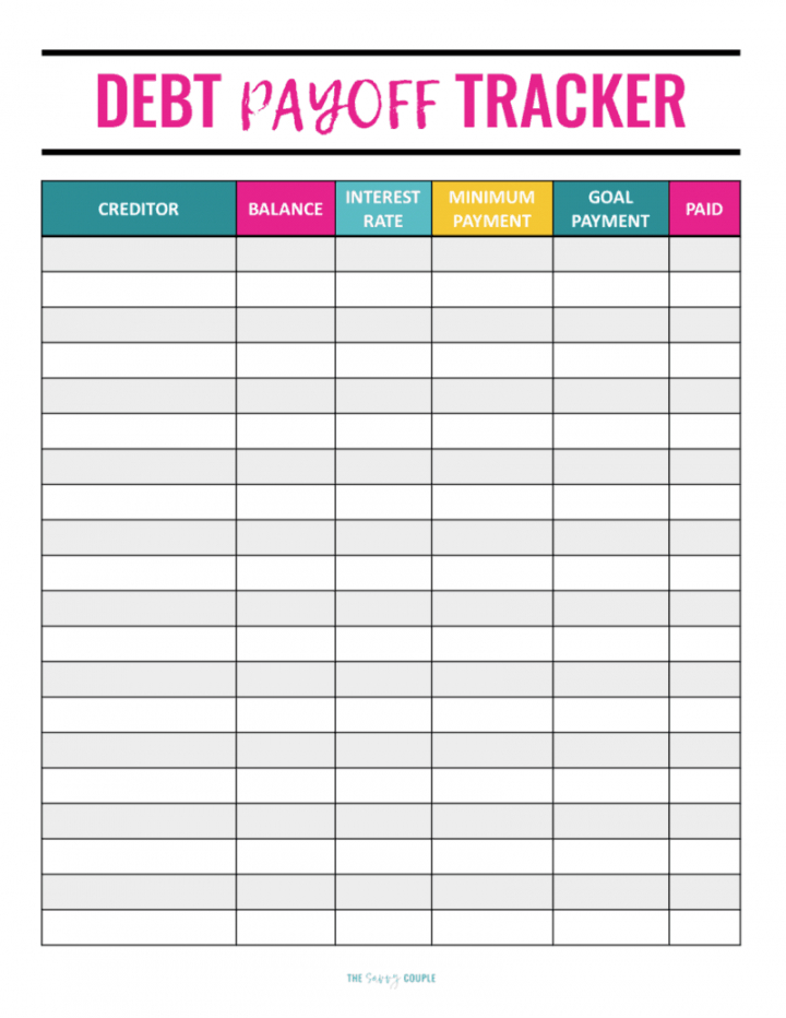 Free Printable Debt Payoff Worksheet Printable Free Templates Download