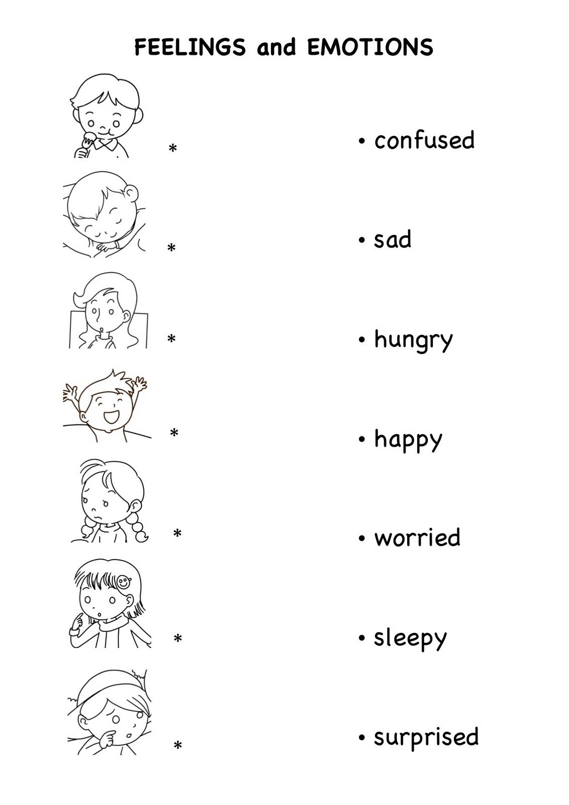 Free Printable Emotions Worksheets For Kids