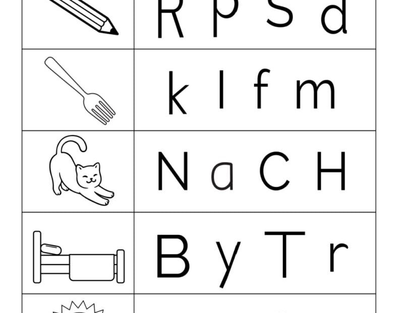 FREE Printable Fall Alphabet Worksheets For Preschool Kindergarten