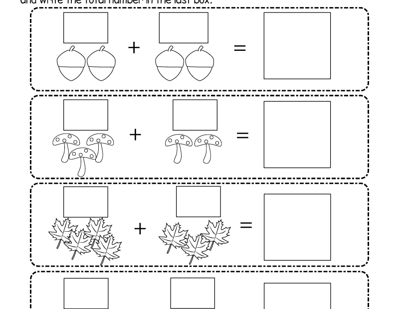 Free Printable Fall Math Worksheet For Kindergarten