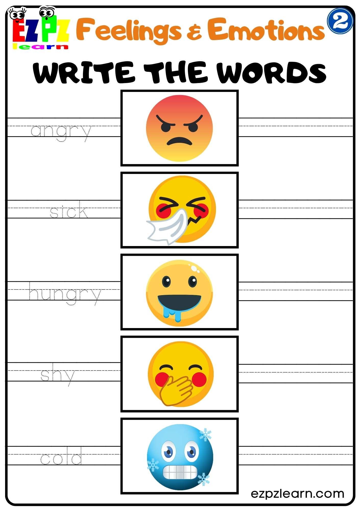 Free Printable Feelings Worksheets PDF Emotional Intelligence Activities