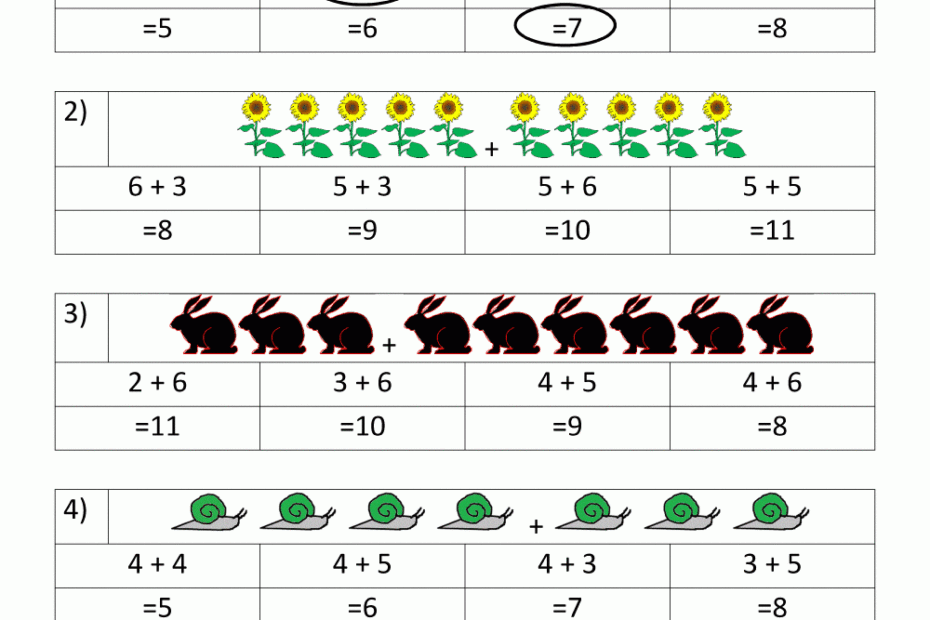 Free Printable First Grade Math Worksheets