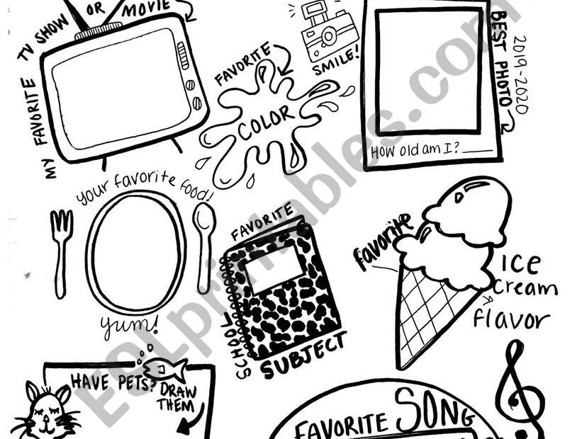 Free Printable Get To Know You Worksheet Let Your Students Cut Out The