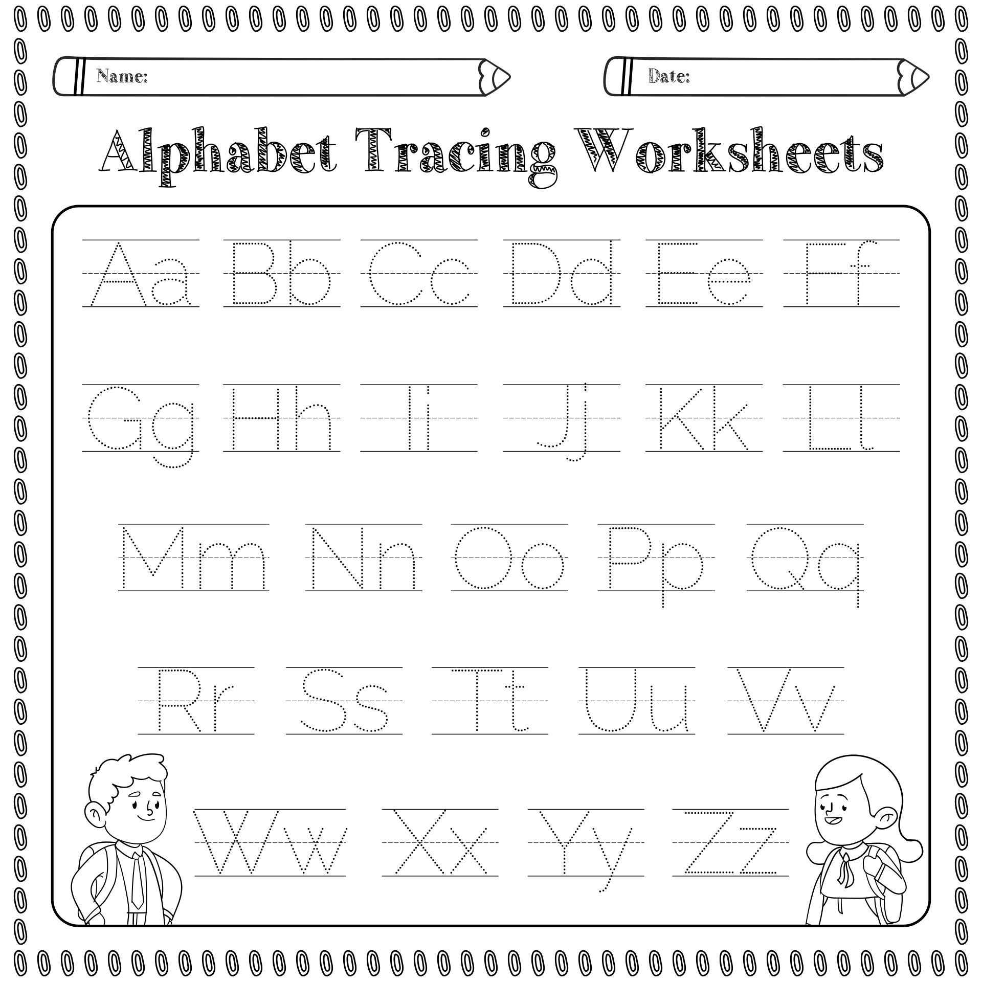 Free Printable Kindergarten Alphabet Worksheets Worksheets For 