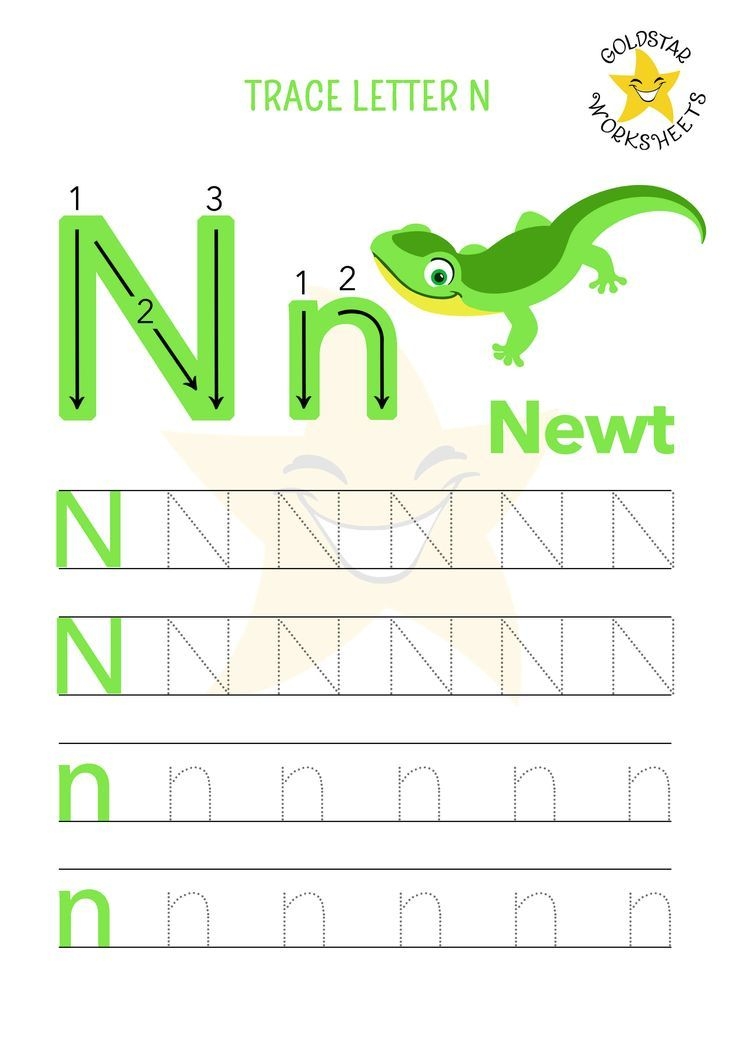 Free Printable Letter N Tracing Worksheets Dev onallcylinders