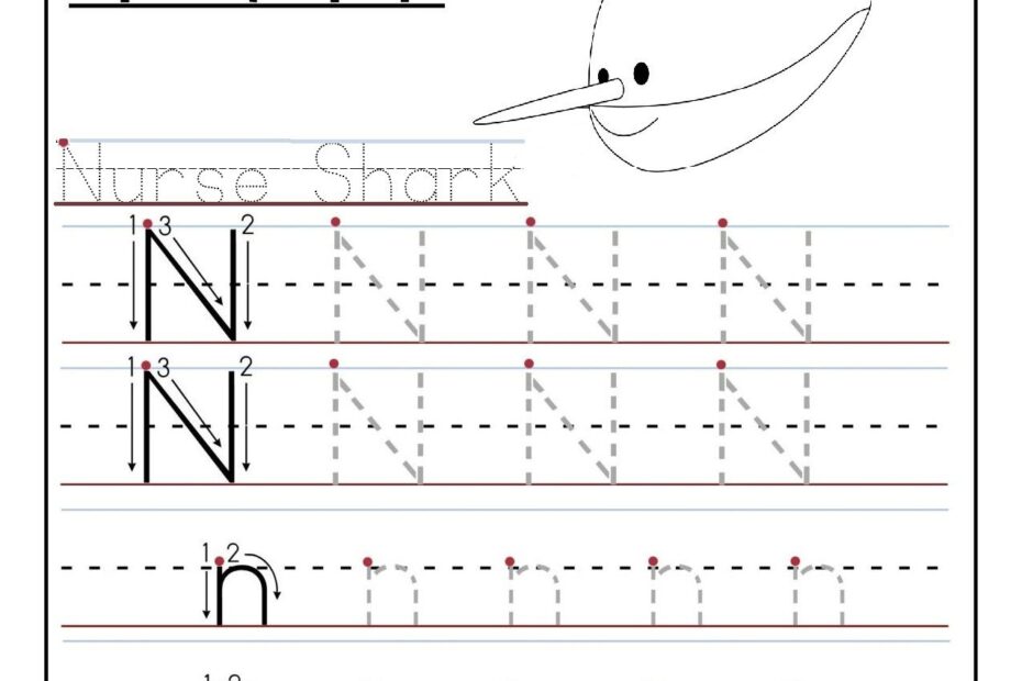 Free Printable Letter N Tracing Worksheets Letter Tracing Worksheets