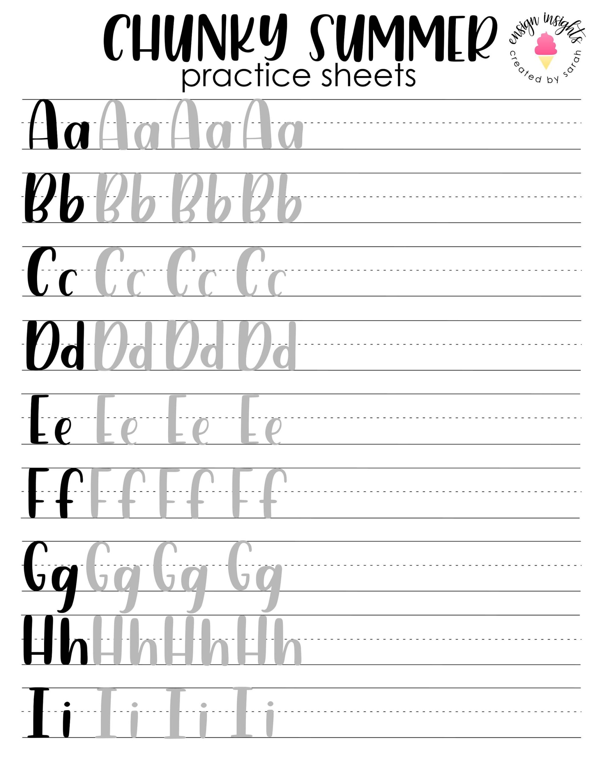 Free Printable Lettering Worksheets Dev onallcylinders