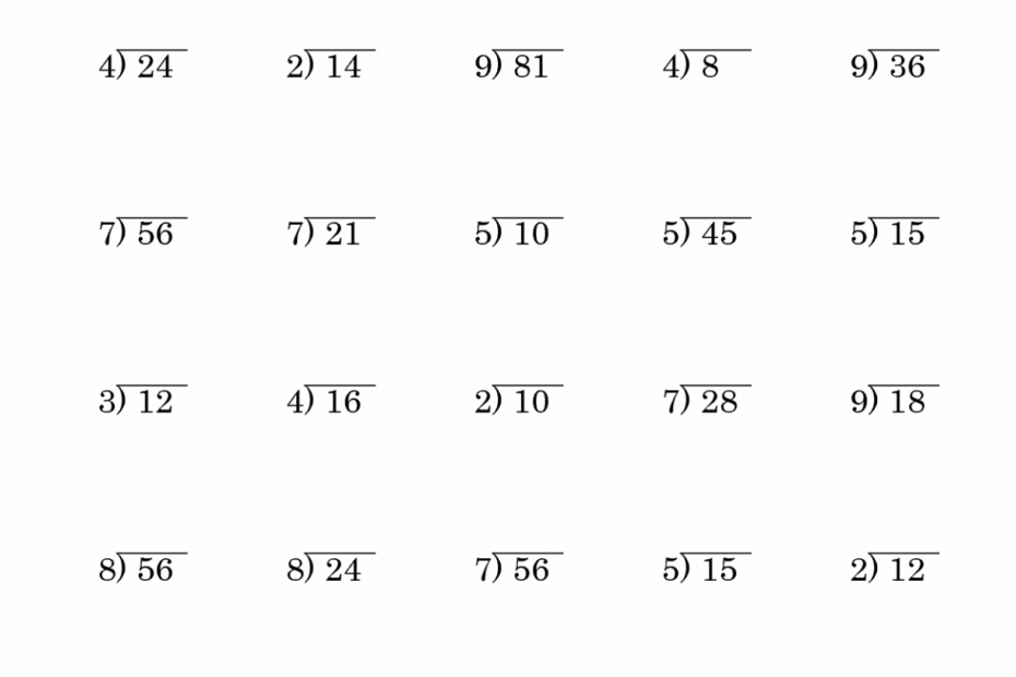 Free Printable Long Division Worksheets Grade 5 Long Division Worksheets