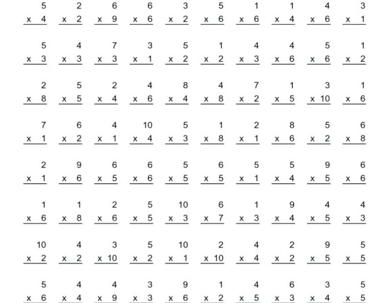 Free Printable Math Worksheets For 5th Grade Multiplication Math