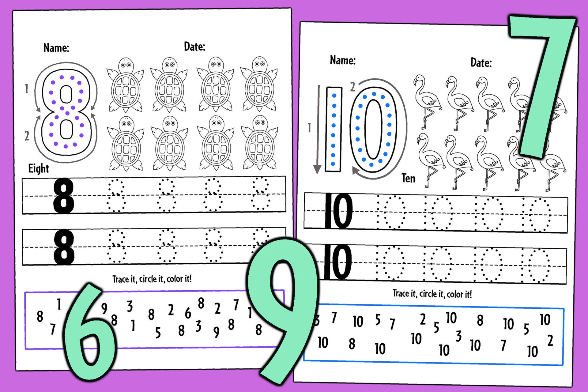 Free Printable Number Tracing Worksheets The Hollydog Blog