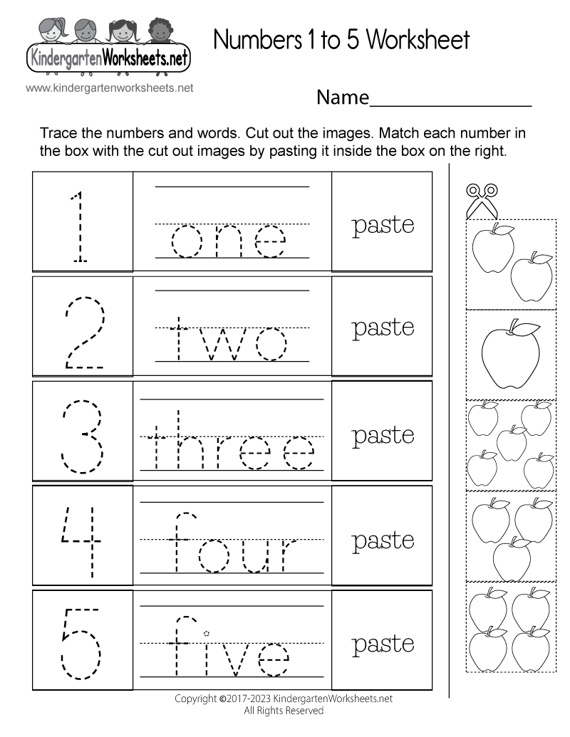 Free Printable Number Worksheets For Kindergarten FREE Printable A Z
