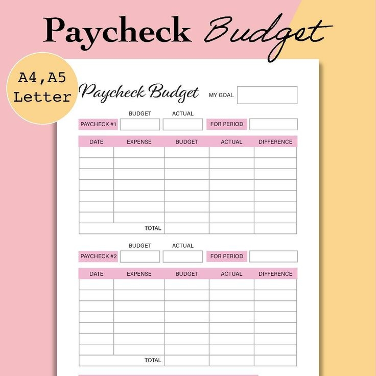 Free Printable Paycheck Budget Worksheet Printable Word Searches