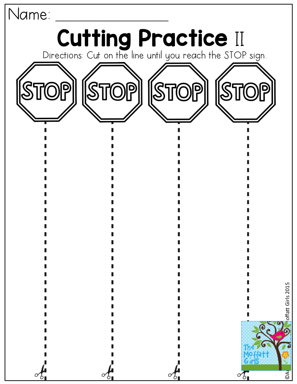 Free Printable Practice Cutting Worksheets Printable Yearly Calendar