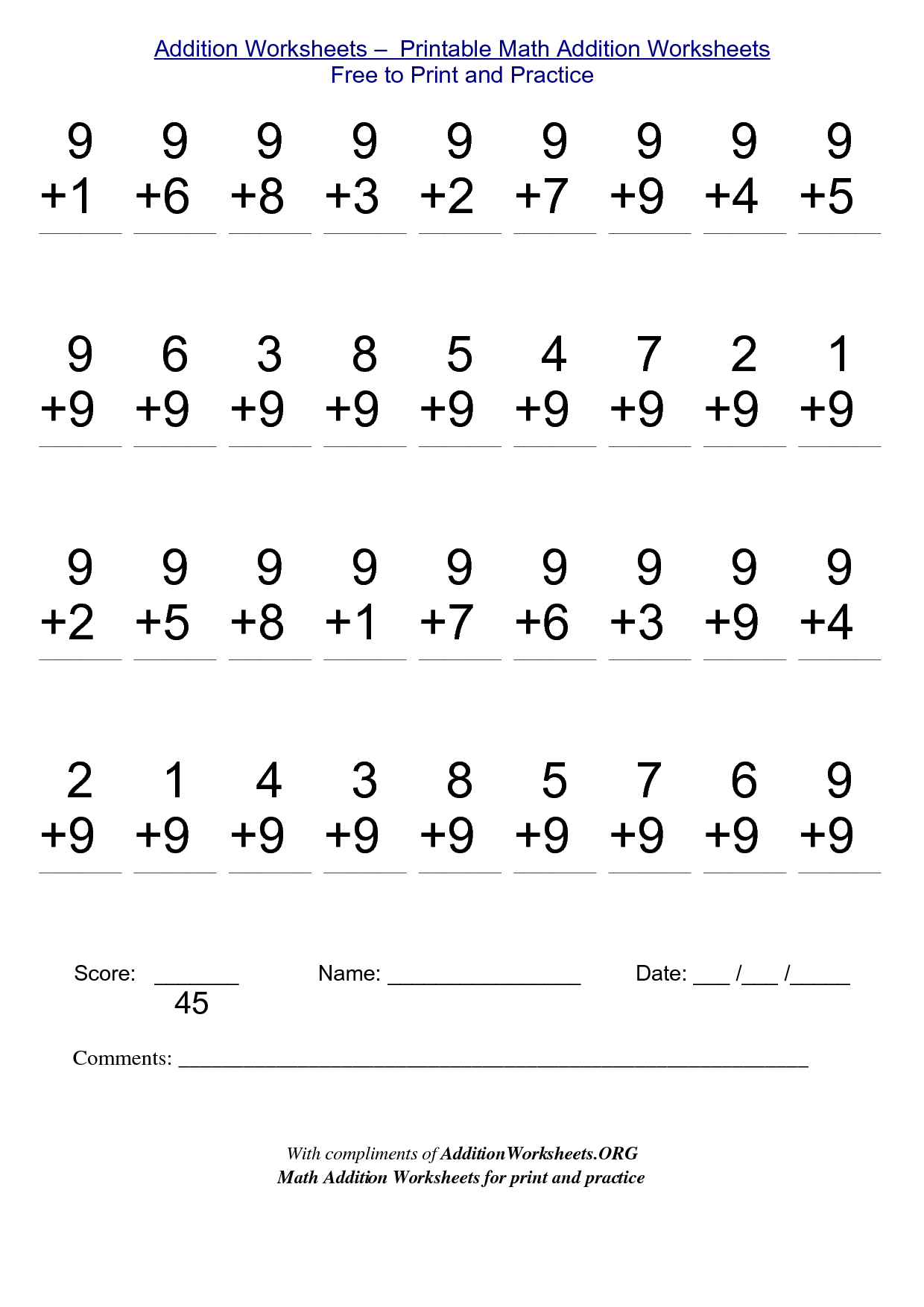 Free Printable Second Grade Worksheets