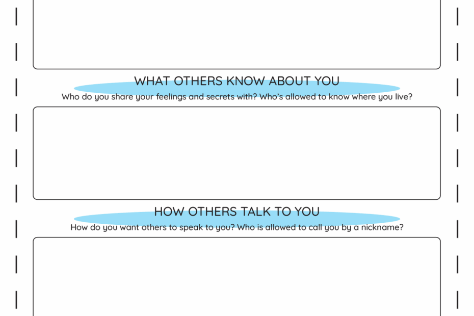 Free Printable Setting Boundaries Worksheet Dev onallcylinders